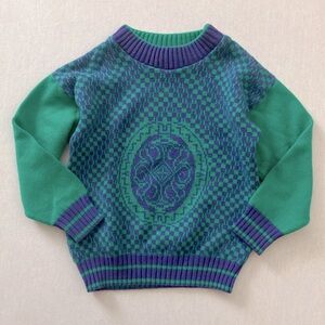 Sears Kids Vintage Green & Purple Sweater (5)